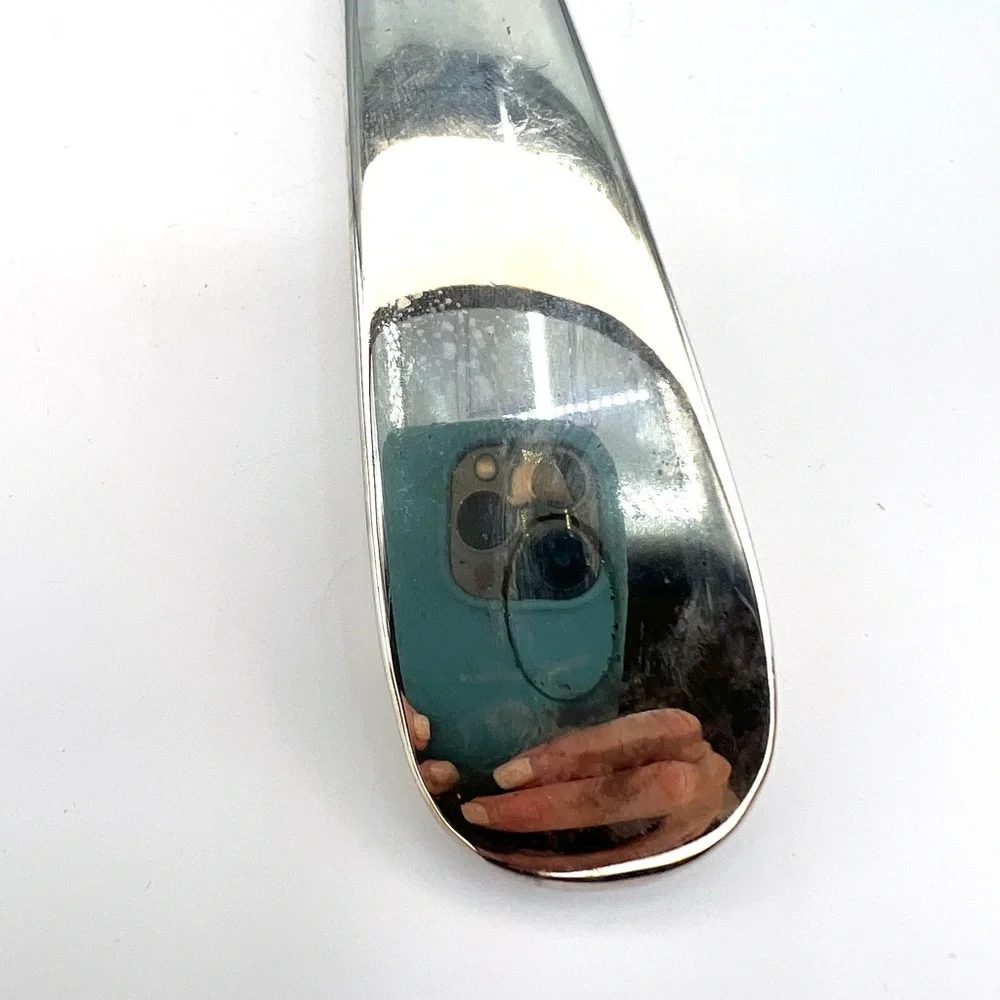 Silver Plated Soup Ladle Double Spout 13” Simple Style Punch Ladle Scoop